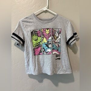 Marvel Gray Superhero Panel T-Shirt